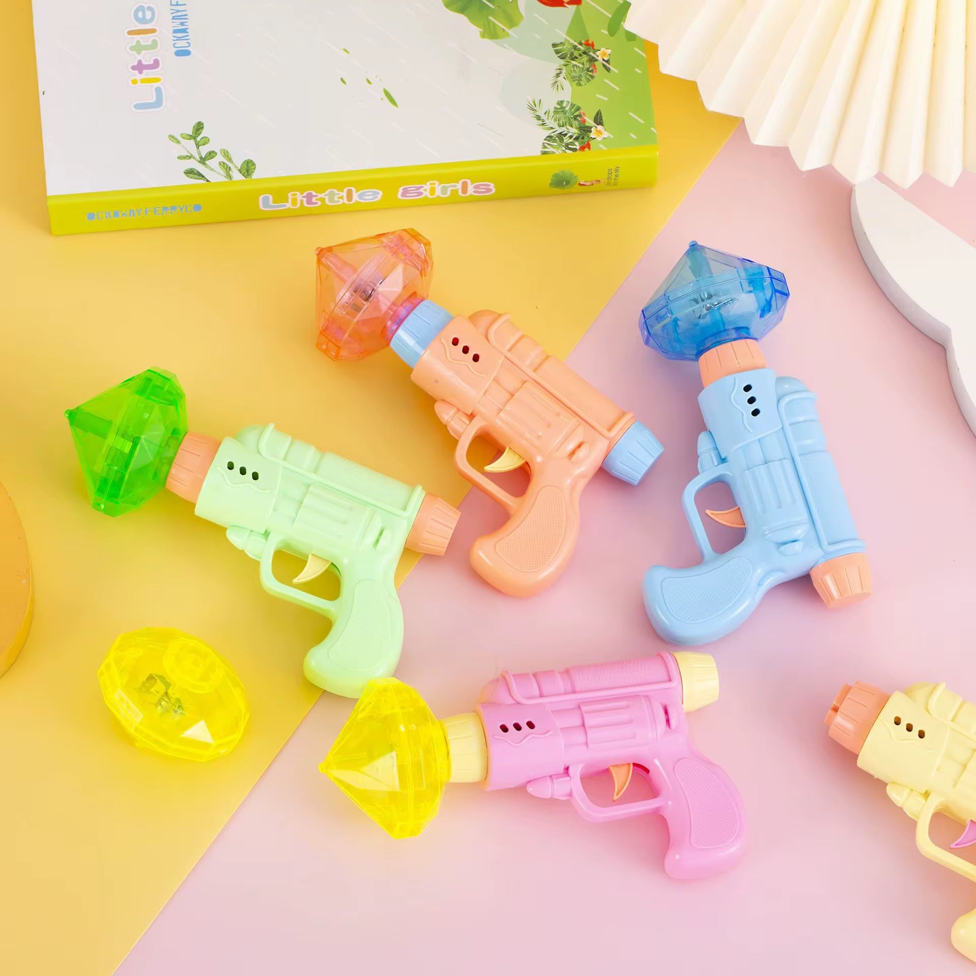 🔫✨ LED Gun Spinning Top Toy