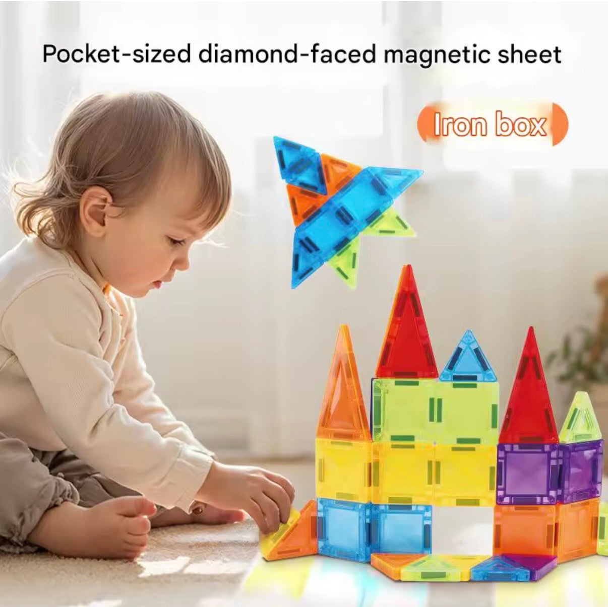 🧲✨ Magnetic Tiles Travel Set (56 PCS)