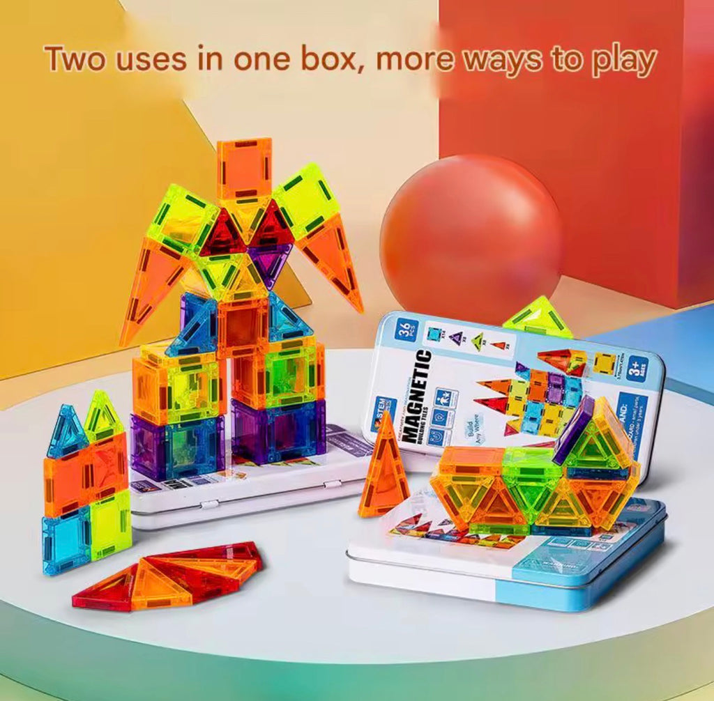 🧲✨ Magnetic Tiles Travel Set (56 PCS)