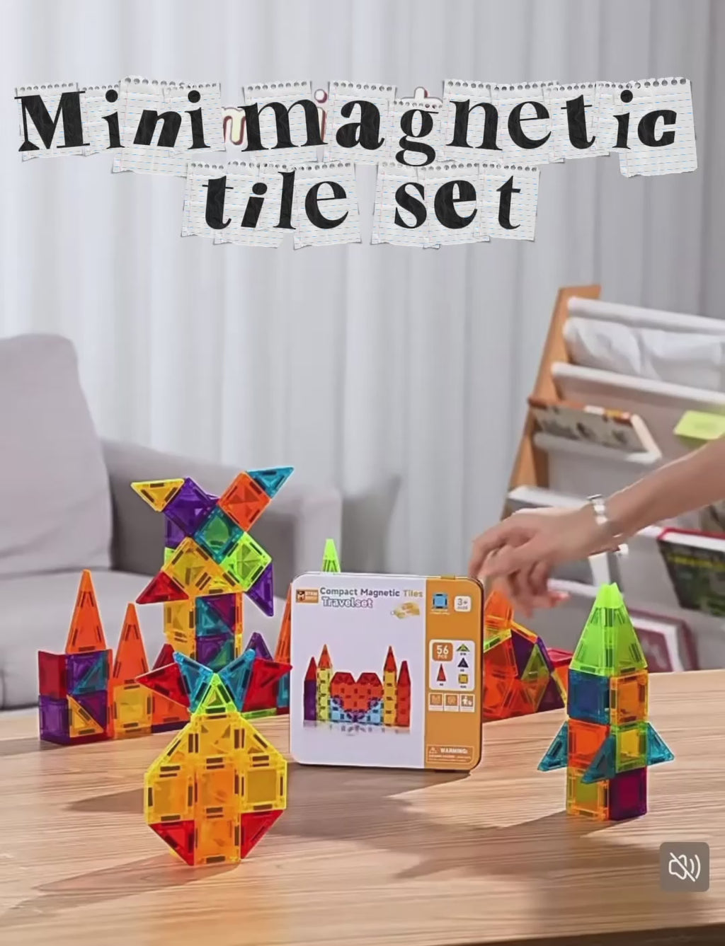 🧲✨ Magnetic Tiles Travel Set (56 PCS)