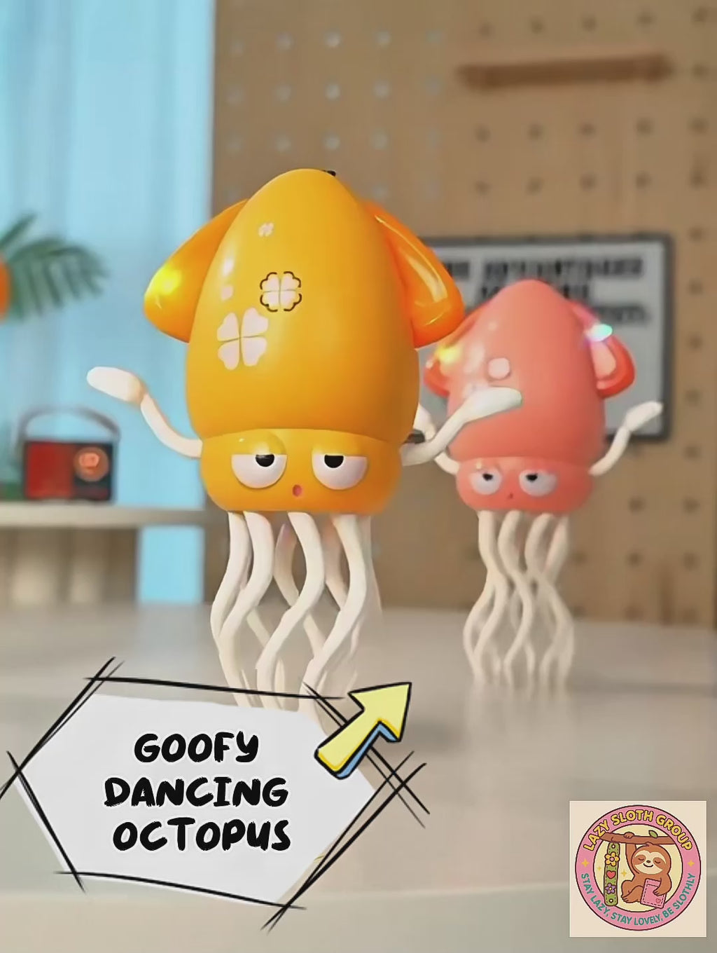 Goofy Dancing Octopus : Auto Avoidance, Sensory Relazation, Electric Toy for kids & Adults